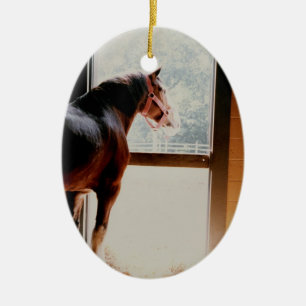 Ornamento De Cerâmica Majexpressas Clydesdale