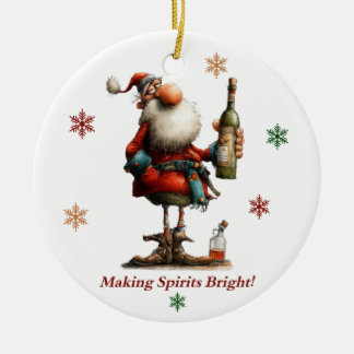 Ornamento De Cerâmica Making Spirits Bright Ornament