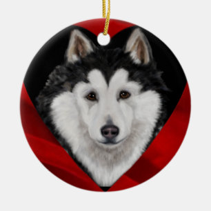 Ornamento De Cerâmica Malamute do Alasca