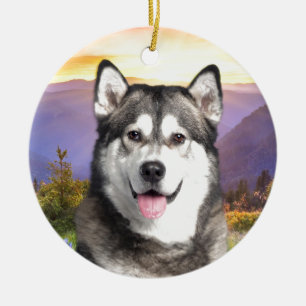 Ornamento De Cerâmica Malamute do Alasca