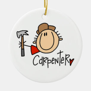Ornamento De Cerâmica Male Carpenter