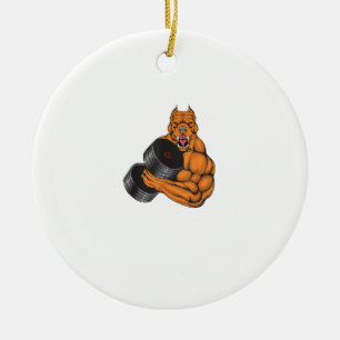 Ornamento De Cerâmica Malhação De Gato De Touro - Corpo De Elevação De P
