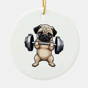 Ornamento De Cerâmica Malhação Pug