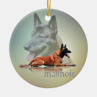 Ornamento De Cerâmica Malinois - pastor belga - Mechelaar - Maligator