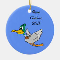 Mallard Duck Cartoon Voando