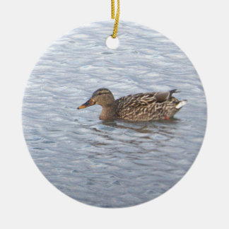 Ornamento De Cerâmica Mallard Duck Photo Ornament 