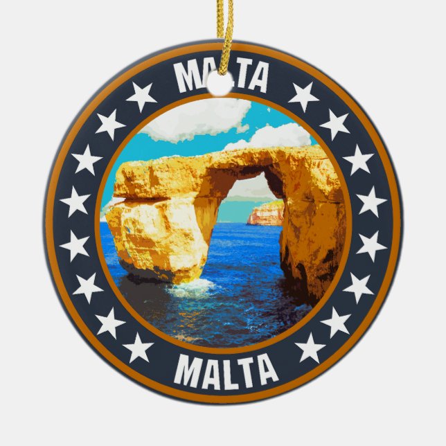 Ornamento De Cerâmica Malta (Frente)
