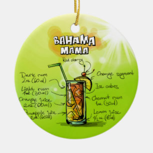 Ornamento De Cerâmica Mama Beber Cocktail Presente de Bahama