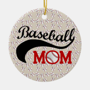 Ornamento De Cerâmica Mamã diária do basebol desportiva