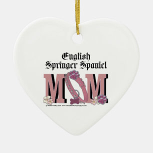 Ornamento De Cerâmica MAMÃ do Spaniel de Springer inglês