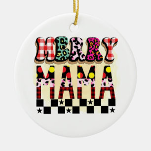 Ornamento De Cerâmica Mama Feliz do Presente Xmas
