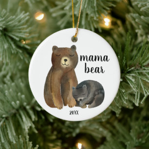Ornamento De Cerâmica Mama Urso Personalizado 1rua De Xmas Como Urso-Mam