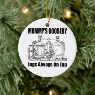 Ornamento De Cerâmica Mamãe Boobery Jugs Sempre Na Toque