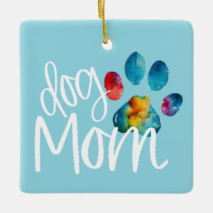 Ornamento De Cerâmica Mamãe de cachorro impressão da pata amor de cachor