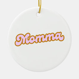 Ornamento De Cerâmica Mamãe | Mãe Cor-de-Rosa Fofa