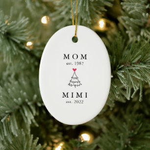 Ornamento De Cerâmica Mamãe Mimi Ano Est. Natal