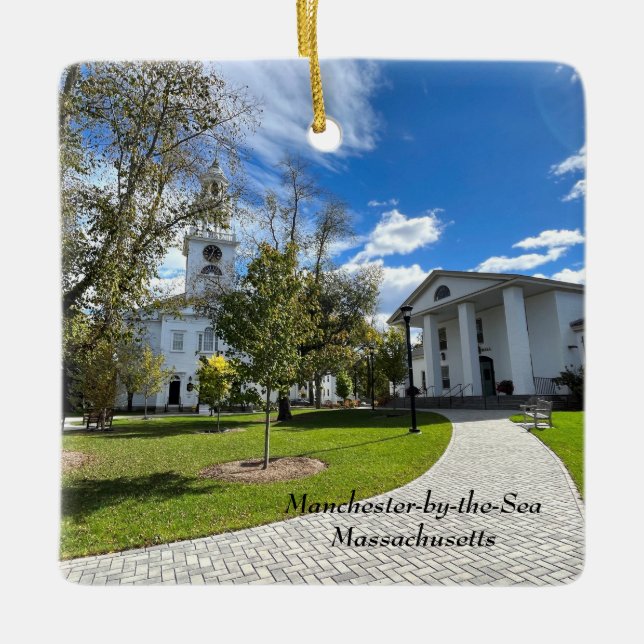 Ornamento De Cerâmica Manchester-by-the-Sea Massachusetts (Frente)