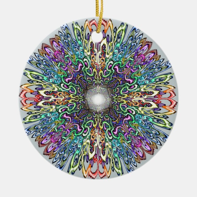 Ornamento De Cerâmica Mandala (Frente)