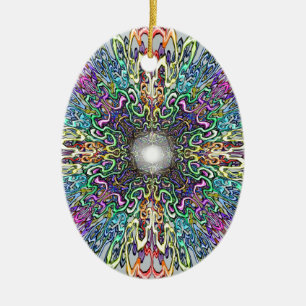 Ornamento De Cerâmica Mandala