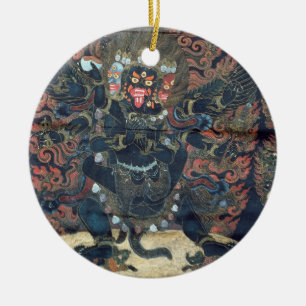 Ornamento De Cerâmica Mandala (pergaminho pintado)