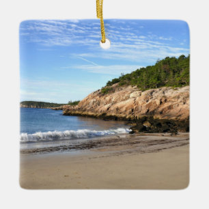 Ornamento De Cerâmica Manhã na Praia de Areia