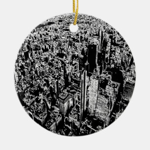 Ornamento De Cerâmica Manhattan projetado