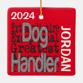 Ornamento De Cerâmica Manipulador de Cachorros Extraordinário PERSONALIZ