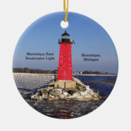 Ornamento De Cerâmica Manistique East Breakwater Ornament