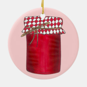 Ornamento De Cerâmica Manteiga de amendoim e sanduíche de gelatina