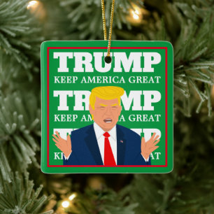 Ornamento De Cerâmica Mantenha a América Grande árvore de Natal desenho 
