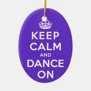 Ornamento De Cerâmica Mantenha a calma e dance sobre
