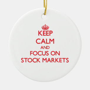 Ornamento De Cerâmica Mantenha a calma e o foco em mercados de valores