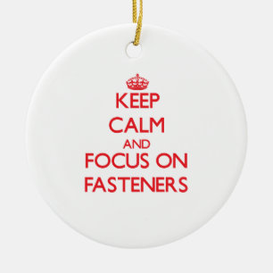 Ornamento De Cerâmica Mantenha a calma e o foco em prendedores