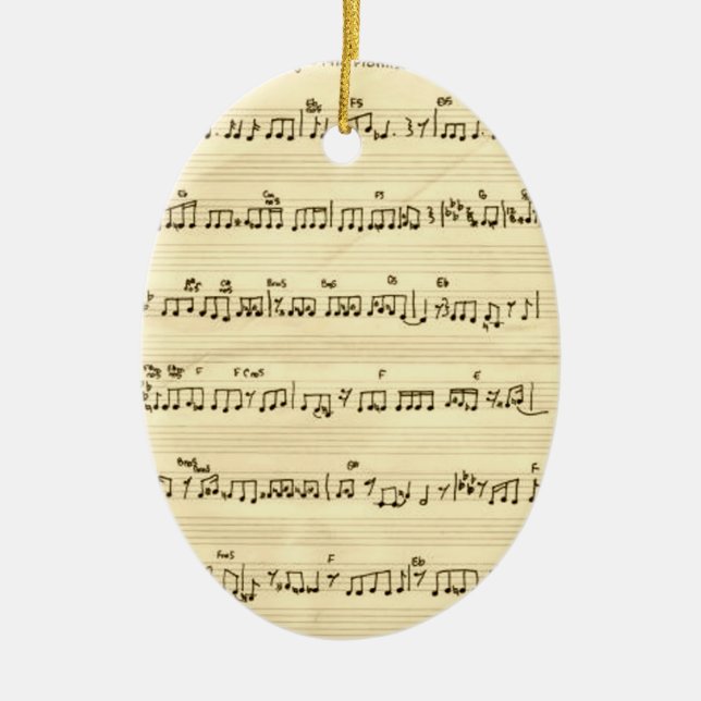 Ornamento De Cerâmica Mantenha A Folha De Música Promessa Música Vocal N (Frente)