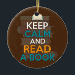 Ornamento De Cerâmica Mantenha-Se Calmo E Leia Um Leitura De Bibliotecas<br><div class="desc">Mantenha-Se Calmo E Leia Um Dono Da Bibliotecária De Livros Lendo Ao Lover. Presente perfeito para seu pai, mãe, pai, homens, mulheres, amigos e familiares no Dia de Ação de Graças, Dia de Natal, Dia de as mães, Dia de os pais, 4 de julho de 1776 Dia Independente, Dia dos...</div>