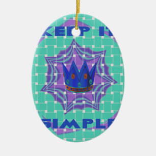 Ornamento De Cerâmica Mantenha Simples: A Arte Real De Padrão De Clareza