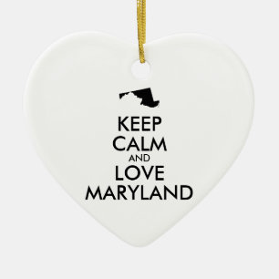 Ornamento De Cerâmica MANTER CALM e AMAR MARYLAND personalizáveis