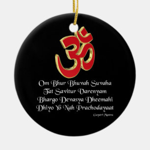 Ornamento De Cerâmica Mantra de Gayatri