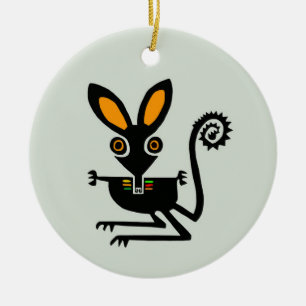 Ornamento De Cerâmica Manuscrito - BILBY - Natureza - Ecologia