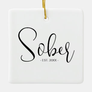 Ornamento De Cerâmica Manutenção de Data Mínima de Sober Elegante