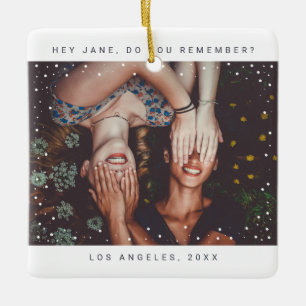 Ornamento De Cerâmica Manutenção de férias minimalista com dois amigos f