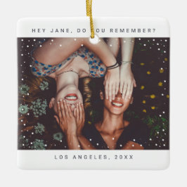 Ornamento De Cerâmica Manutenção de férias minimalista com dois amigos f