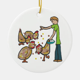 Ornamento De Cerâmica Manutenção de frango