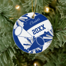 manutenção do cheerleader de vôlei de cor azul ou 