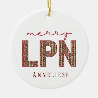 Ornamento De Cerâmica Manutenção Personalizada de Enfermeiro de LPN no P