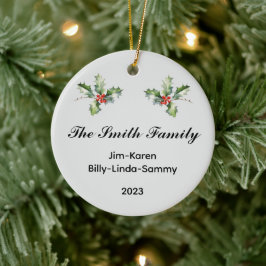 Ornamento De Cerâmica Manutenção Personalizada de Natal Familiar