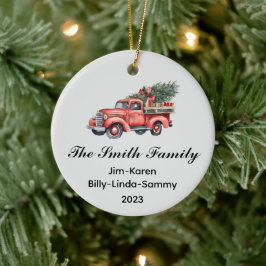 Ornamento De Cerâmica Manutenção Personalizada de Natal Familiar