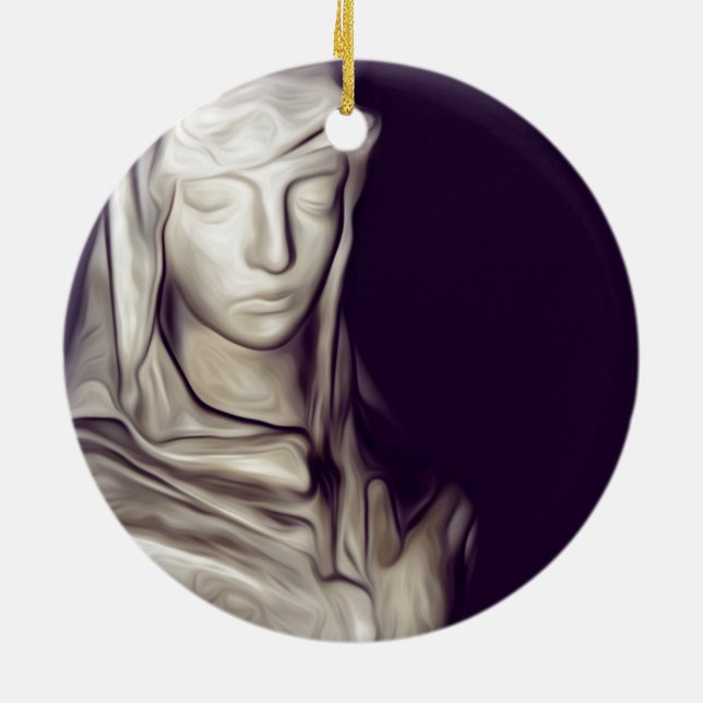 Ornamento De Cerâmica mão no coração (Traseira)