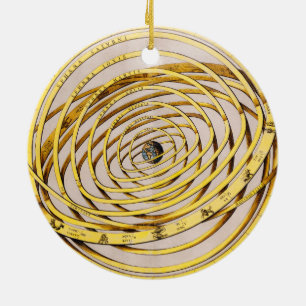 Ornamento De Cerâmica Mapa Celestial Andres Celarius Ornament Round