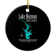 Mapa Coordenadas do Lago Norman Carolina do Norte